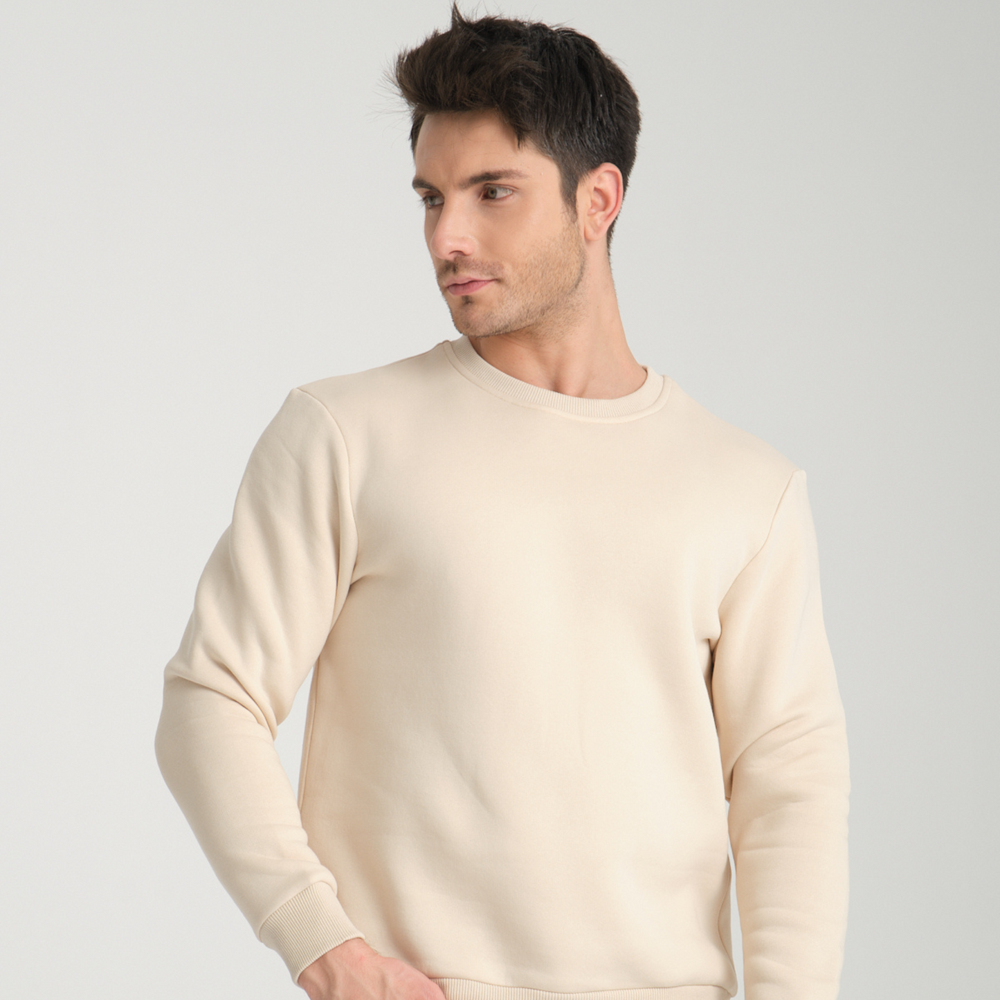 Felpa Butter Yellow Girocollo - Interno Felpato - Felpa 38