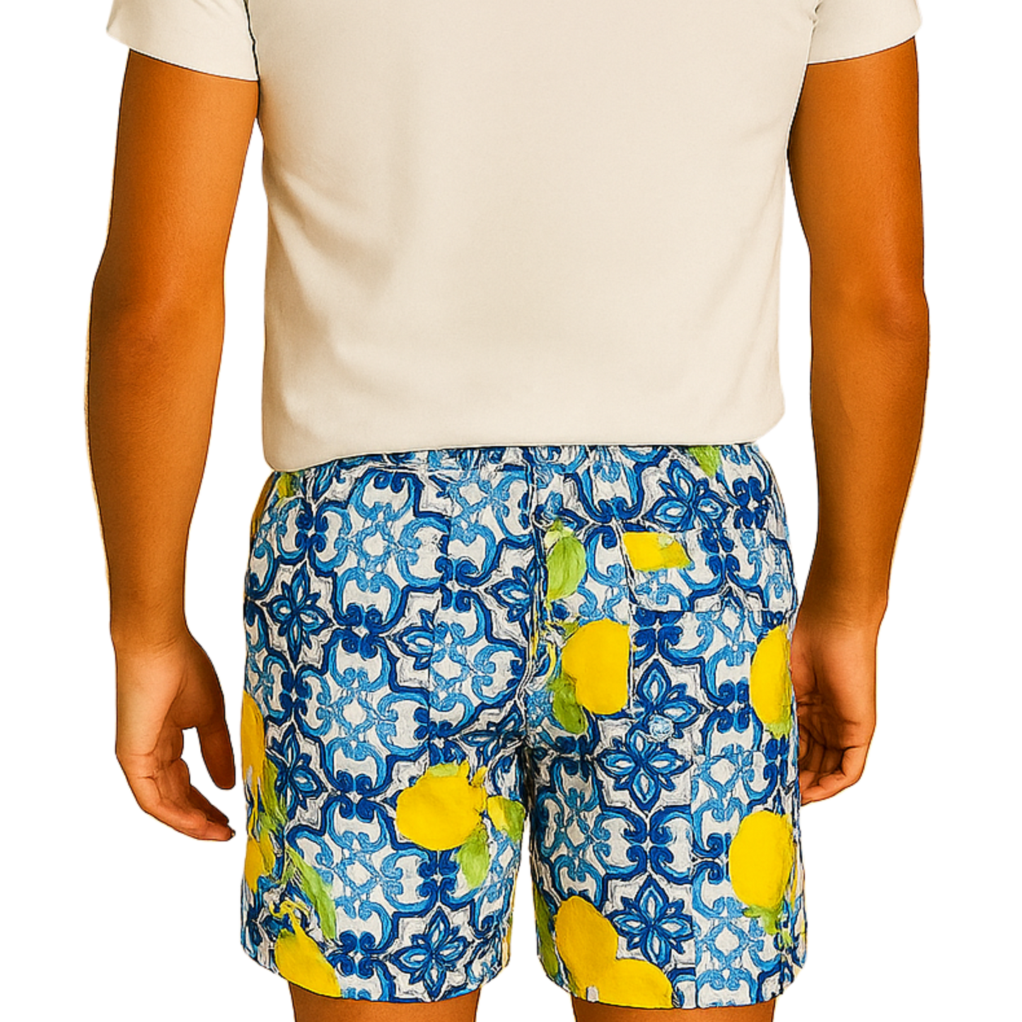 Pantaloncino Uomo Full Print - Lemon Blue - VEST 176