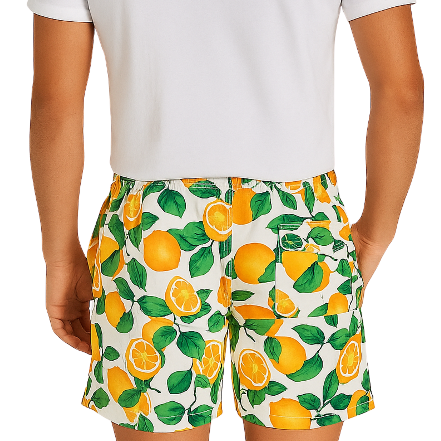 Pantaloncino Uomo Full Print - Lemon White - VEST 176