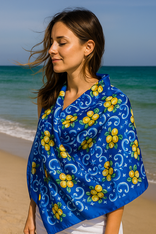 Foulard - Blu Mediterraneo - VAR 21 - 01