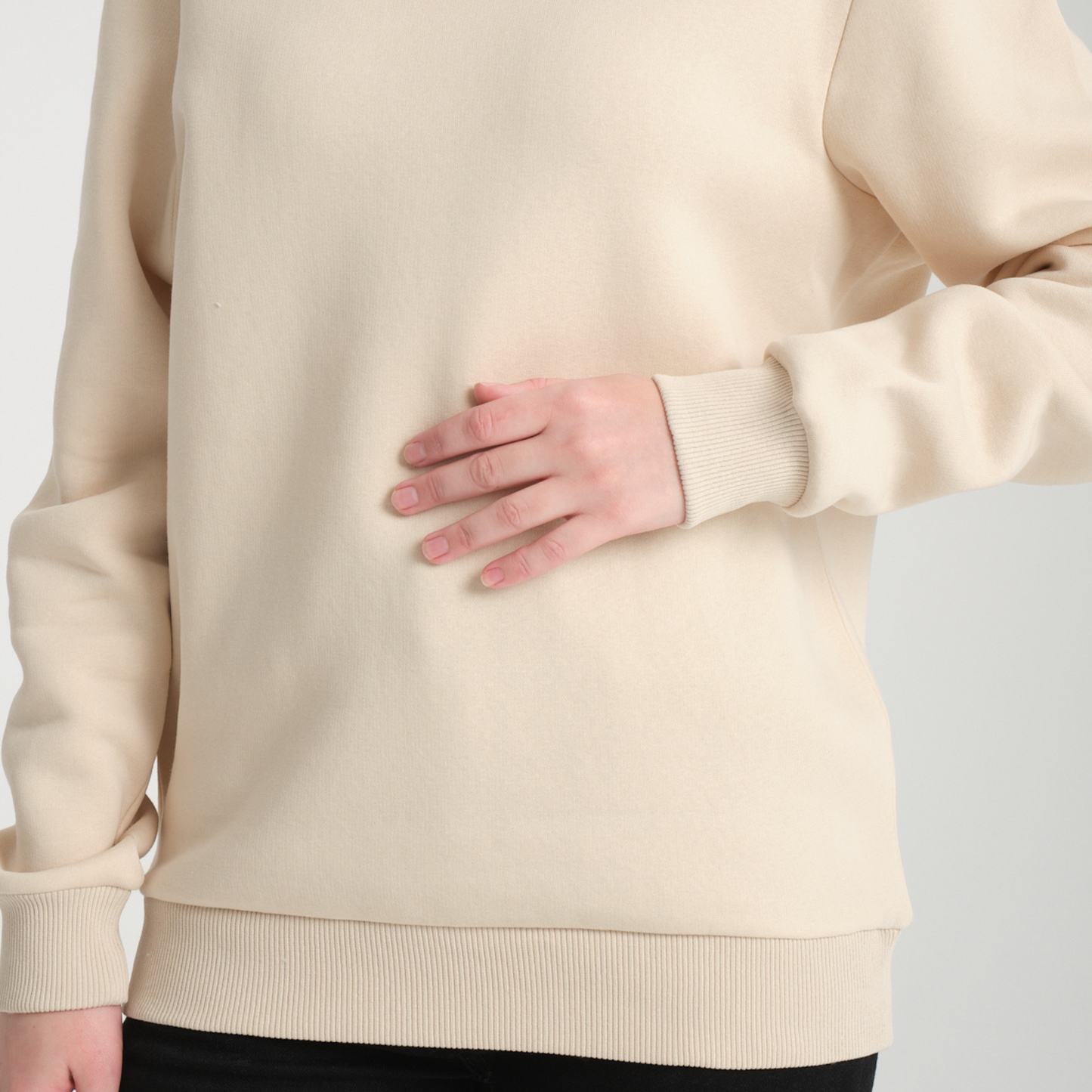 Felpa Butter Yellow Girocollo - Interno Felpato - Felpa 38 Donna