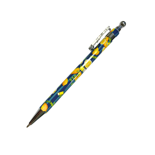 Penna a Sfera Limoncello – Design Colorato con Limoni della Costiera Amalfitana – Punta Fine, Scrittura Scorrevole, Souvenir Italiano