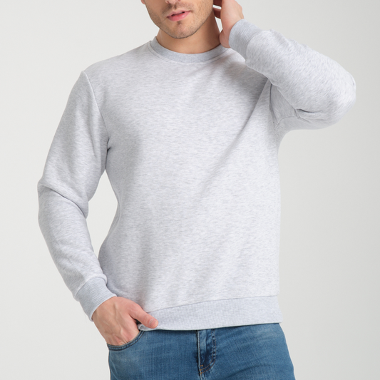 Felpa Snow Melange Basic Girocollo - Interno Felpato - Felpa 38