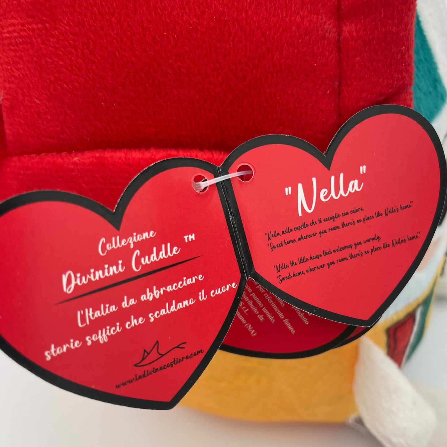 Peluche Casetta Tricolore morbido con Bandiera Italiana - NELLA - cod. TOY 2