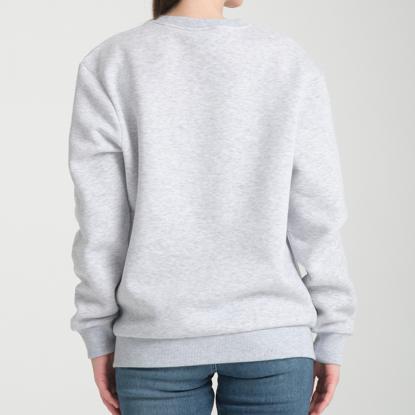 Felpa Snow Melange Basic Girocollo - Interno Felpato - Felpa 38 Donna