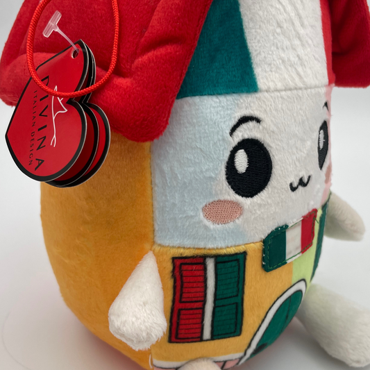 Peluche Casetta Tricolore morbido con Bandiera Italiana - NELLA - cod. TOY 2
