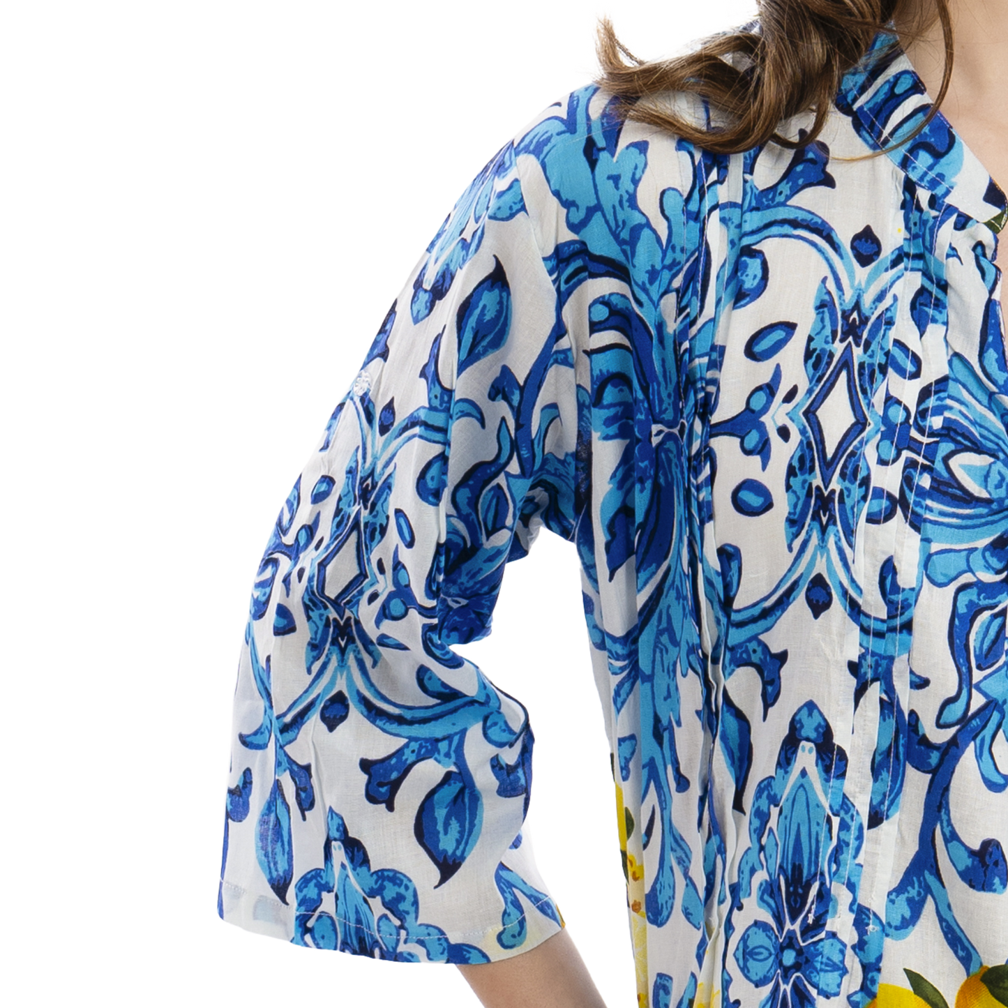 Abito estivo Kaftano Donna con Limoni e Maioliche - VEST 106 - K01