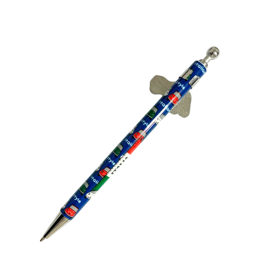 Penna Decorativa Blu con Auto – Design Divertente per Scuola, Ufficio e Regalo