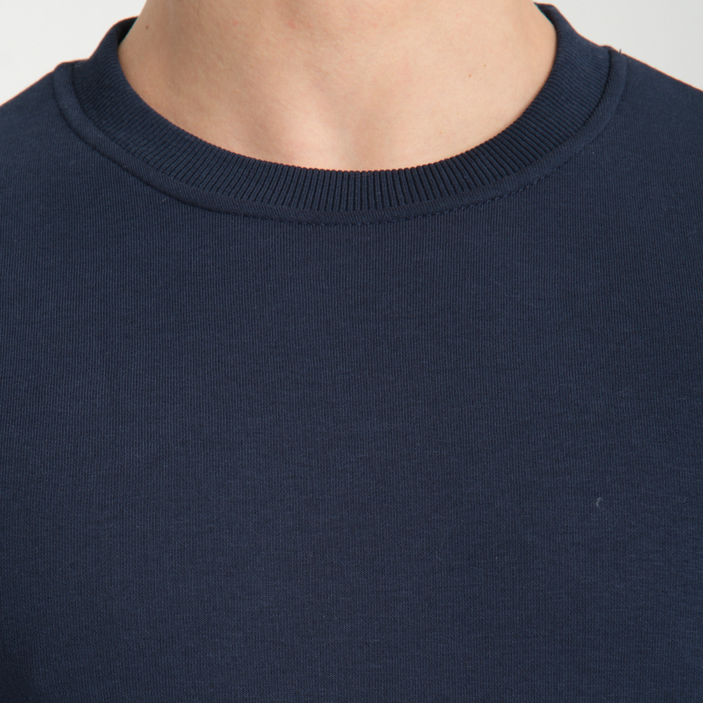 Felpa Blu Navy Basic Girocollo - Interno Felpato - Felpa 38