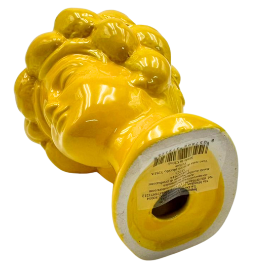 Testa di Moro in Ceramica Gialla Mini 12 cm - Decorazione Siciliana | SF223