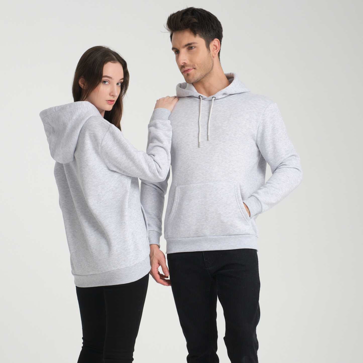 Felpa con Cappuccio Snow Melange - Interno Felpato - Felpa 39