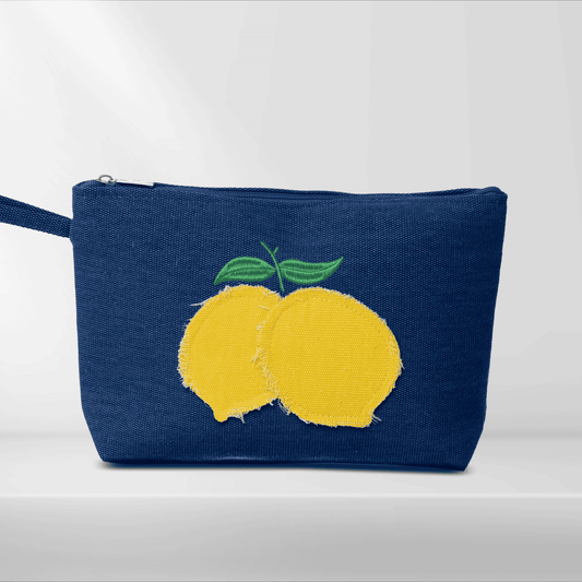 Canvas clutch bag - Lemon Pochette - 29x18 cm