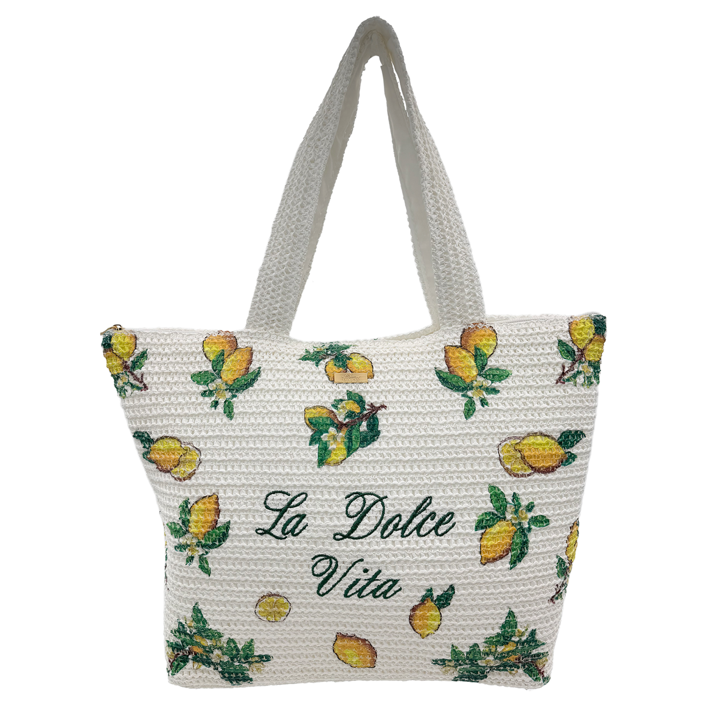 Borsa Fogliata Limoni La Dolce Vita grande 47x34x12 cm - BAG275