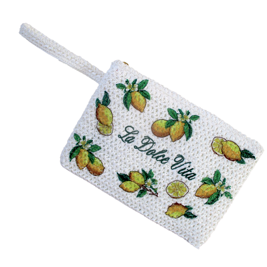 Pochette Fogliata Limoni La Dolce Vita 23x16 cm - BAG277