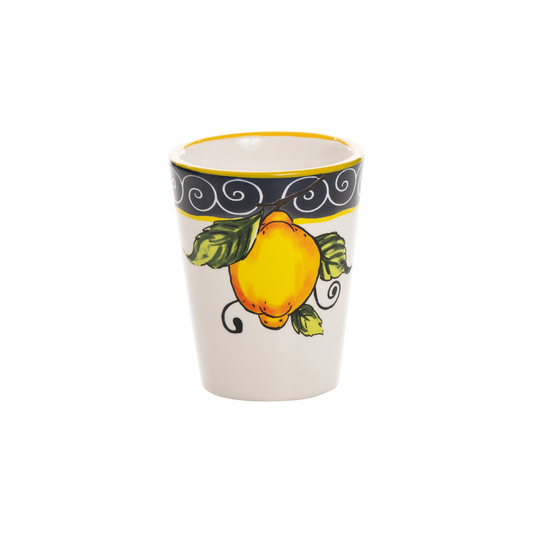 Bicchierino in ceramica con decorazione limone - SF152