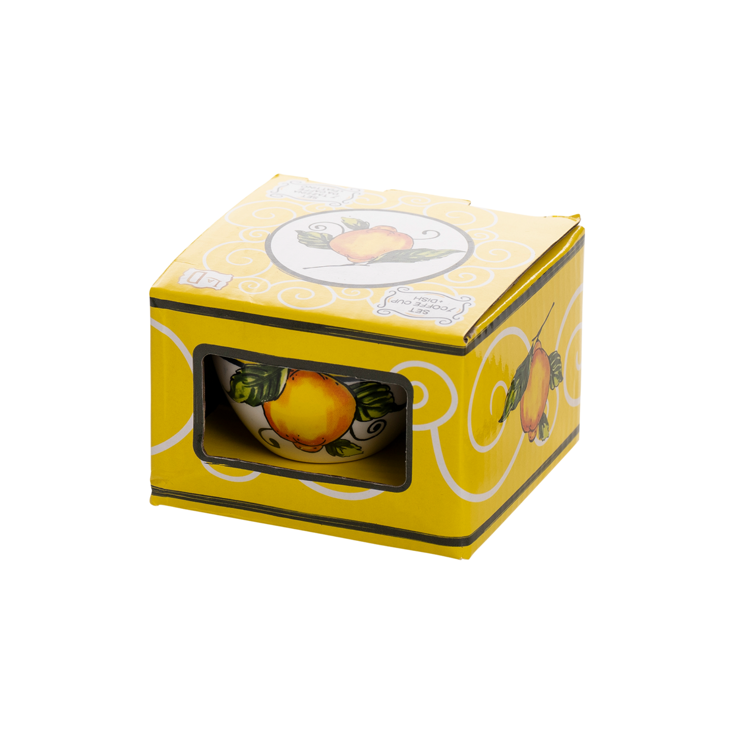 Tazzina da caffè con piattino giallo - SF159