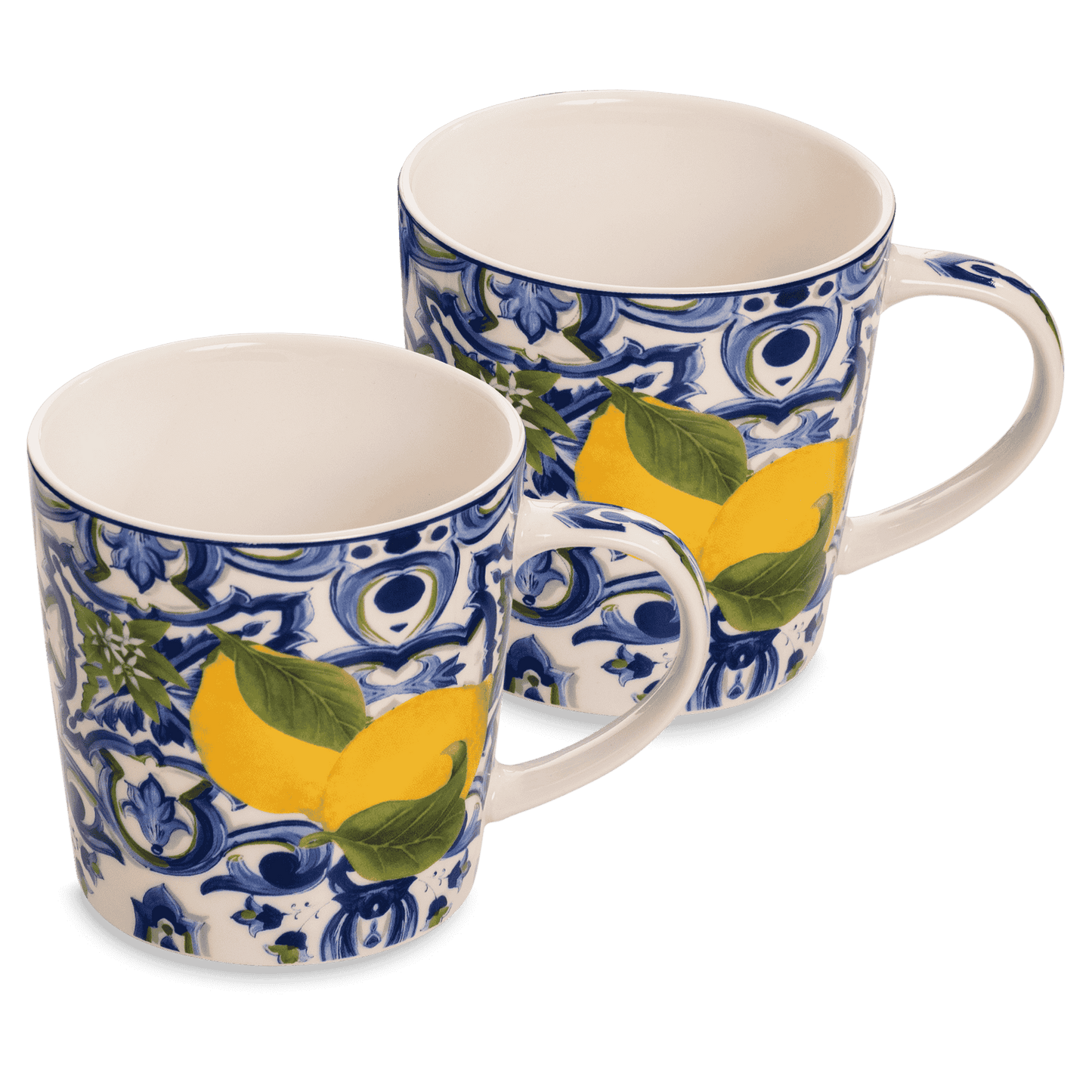 Box Ceramica luxury Blue Mug - 2 large mugs of 350 ml
