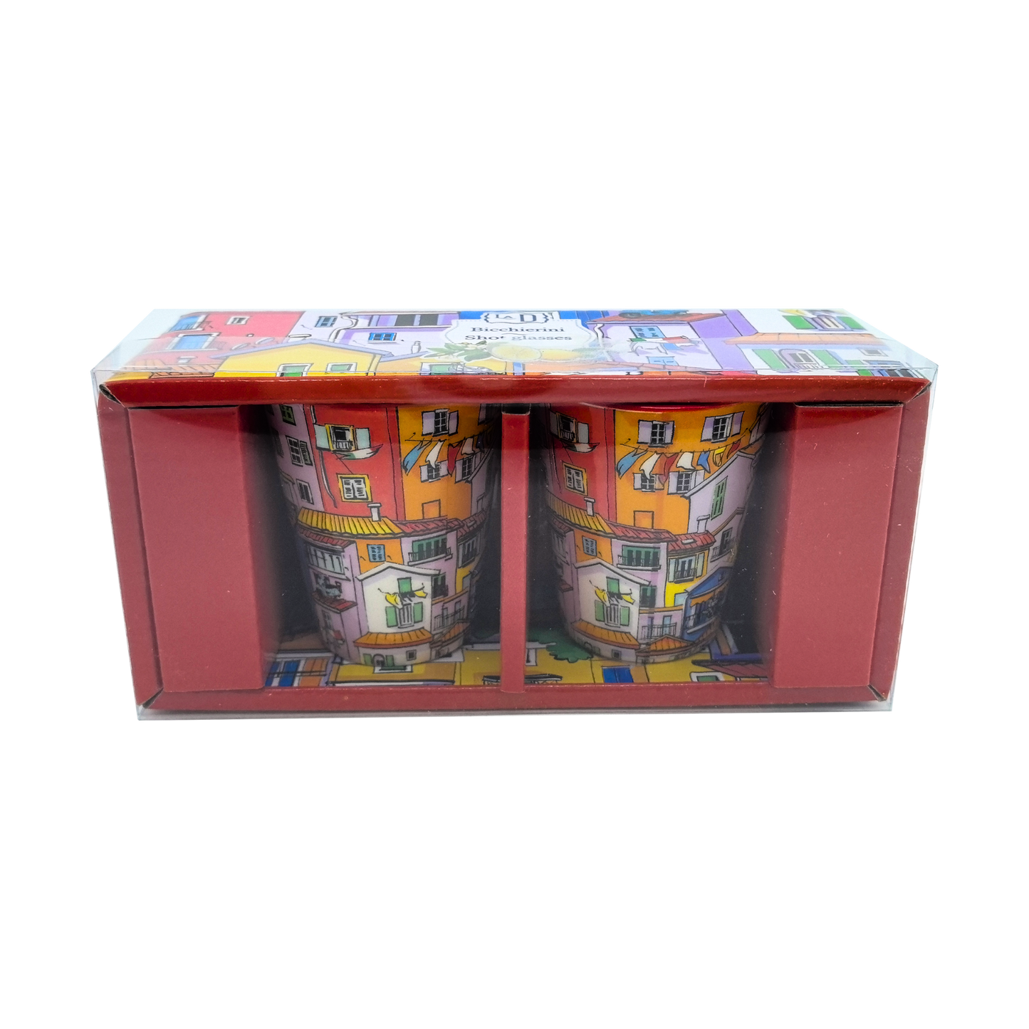 Coppia di Bicchierini in Ceramica Tiny Houses - SF190