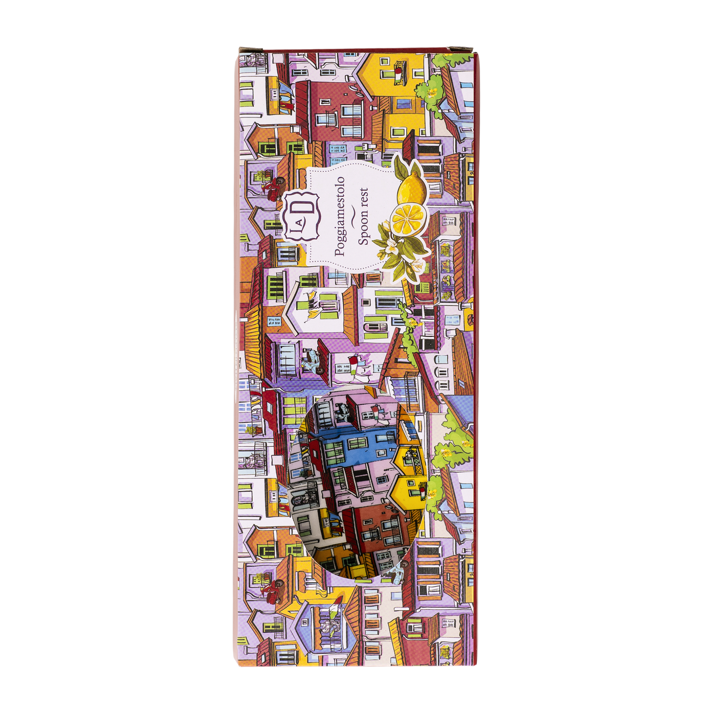 Poggiamestolo in Ceramica Tiny Houses - Decorazioni Casette Colorate - SF214