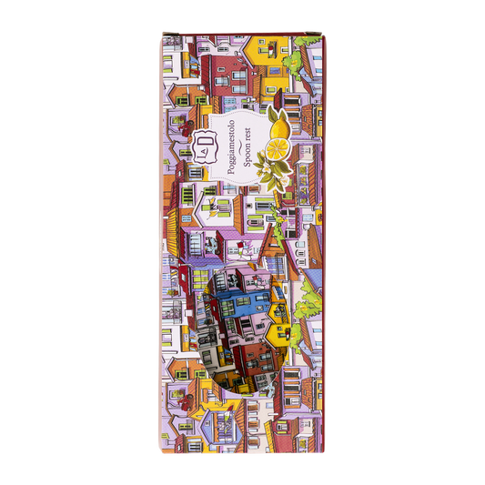 Poggiamestolo in Ceramica Tiny Houses - Decorazioni Casette Colorate - SF214