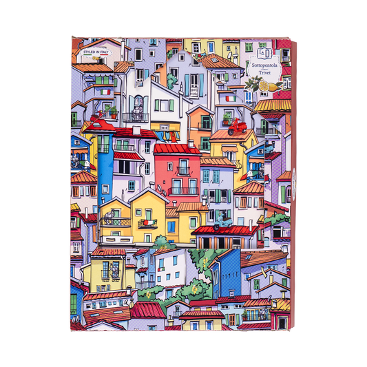 Sottopentola in ceramica Tiny Houses - Decorazione Casette Colorate - SF224