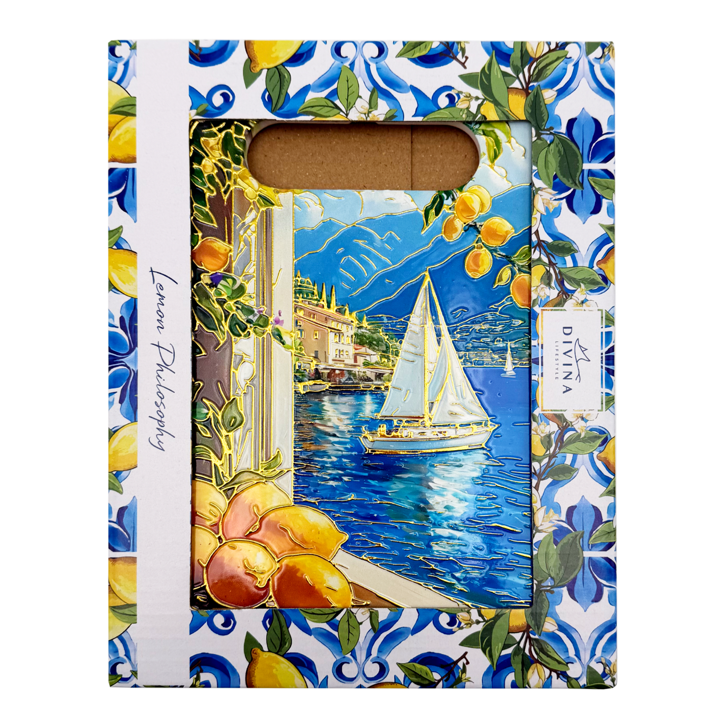 Sottopentola in ceramica Paesaggio Mix - 18x24 cm - SF297