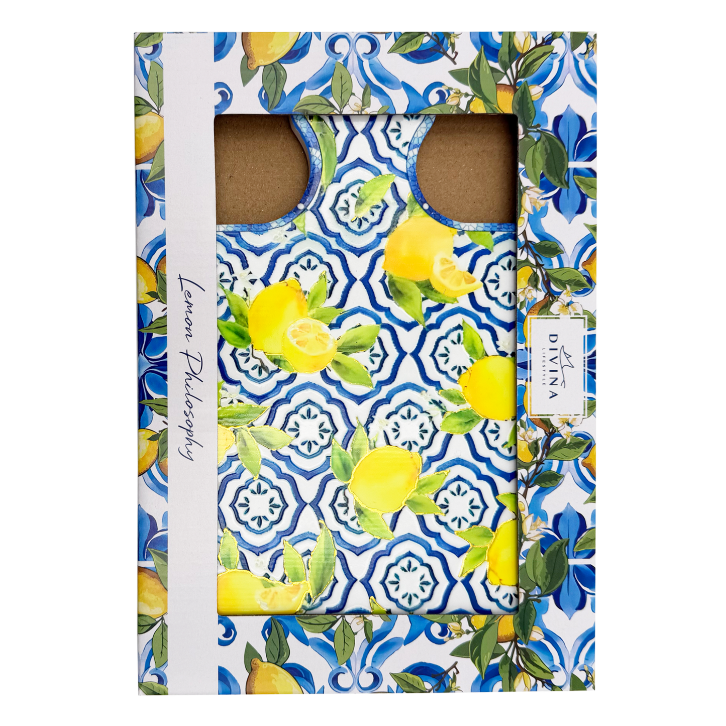 Sottopentola quadrato in ceramica maiolica mix - 17x24 cm - SF298
