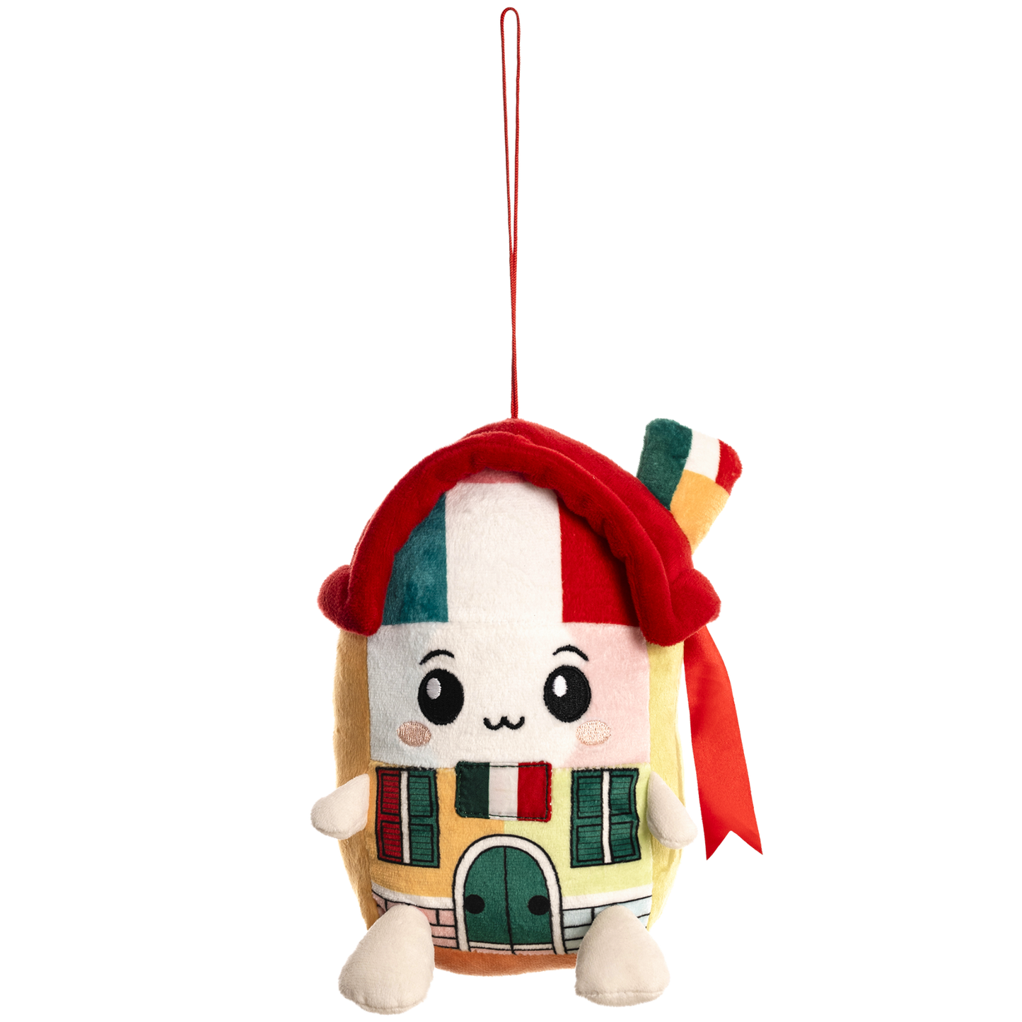 Peluche Casetta Tricolore morbido con Bandiera Italiana - NELLA - cod. TOY 2