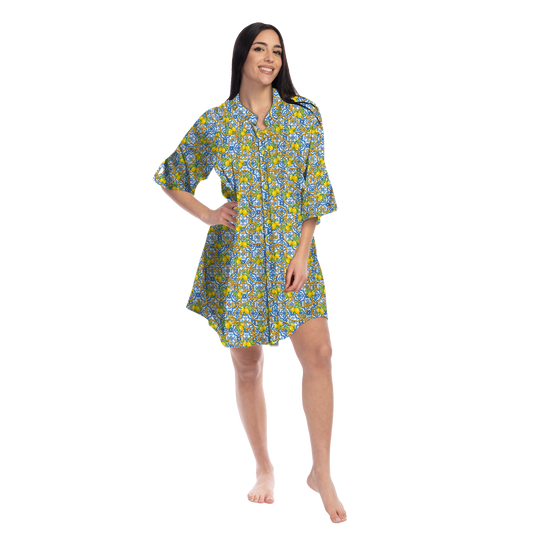 Abito estivo Kaftano Donna colorato in diverse fantasie - VEST 106 - K02