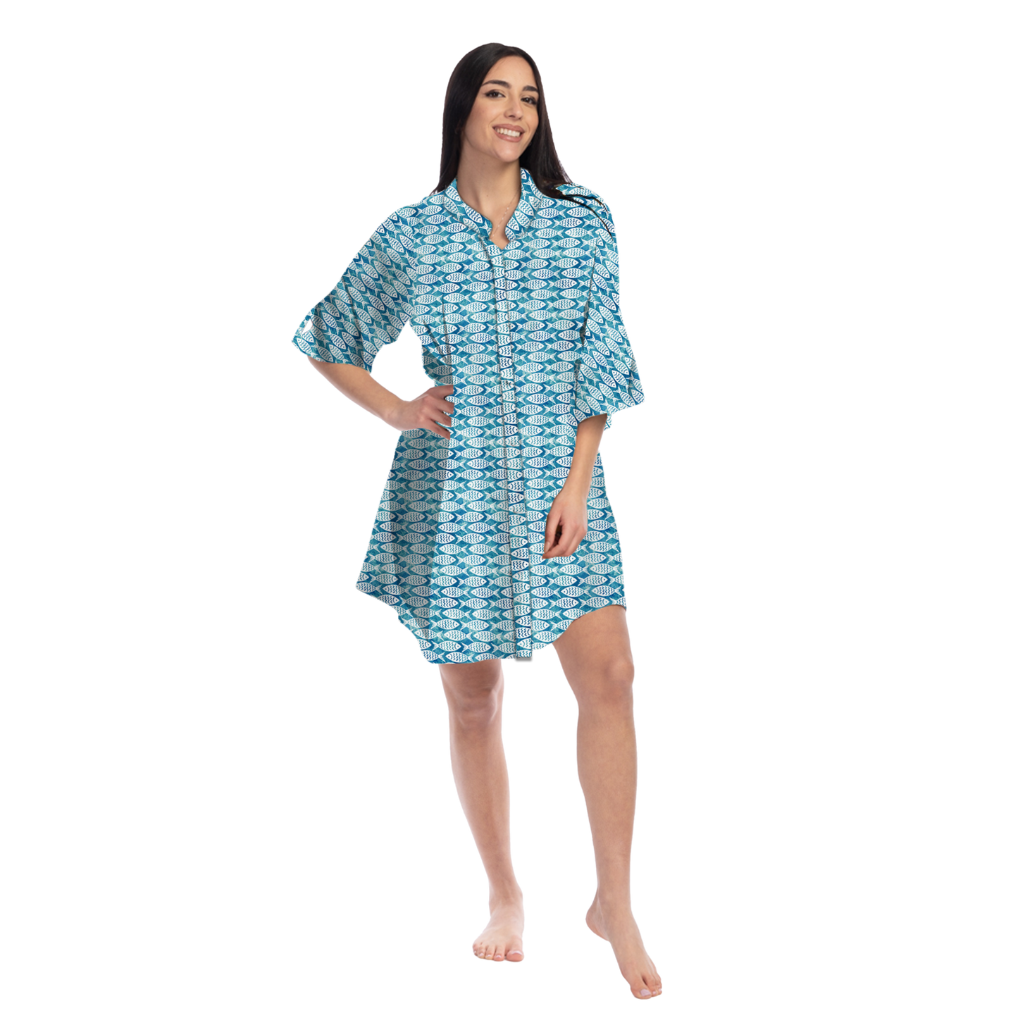 Abito estivo Kaftano Donna colorato in diverse fantasie - VEST 106 - K02