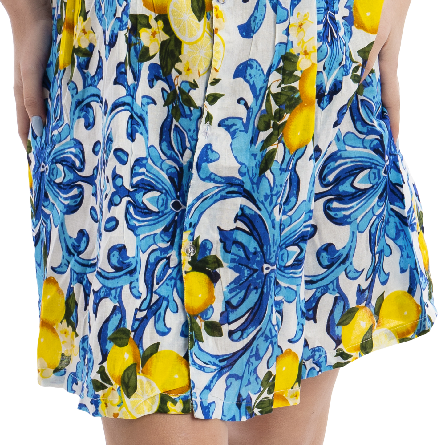 Abito estivo Kaftano Donna con Limoni e Maioliche - VEST 106 - K01