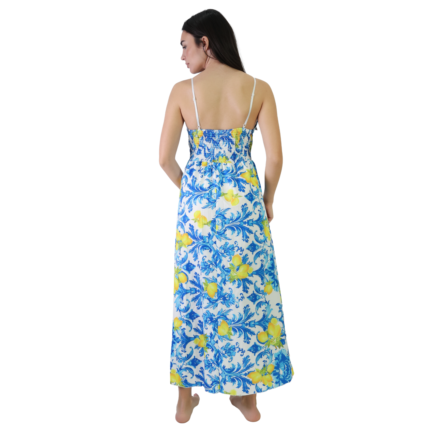 Vestito lungo donna con spalline sottili e regolabili - VEST192