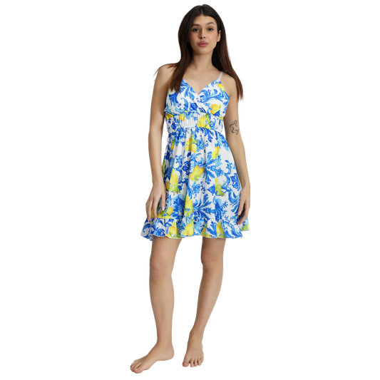 Vestito corto donna con spalline sottili regolabili - VEST196