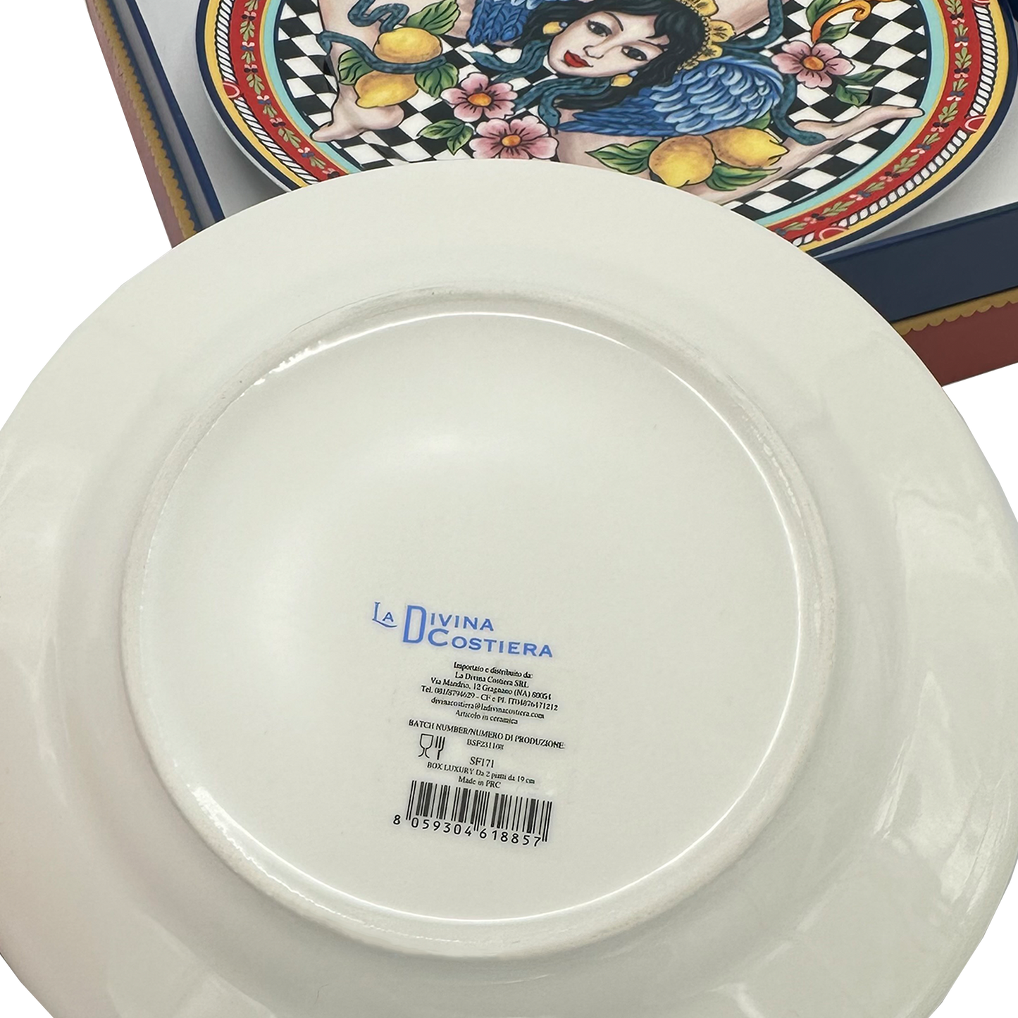 Box Ceramica luxury Trinacria - 2 plates 19 cm