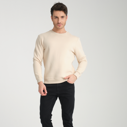 Felpa Butter Yellow Girocollo - Interno Felpato - Felpa 38