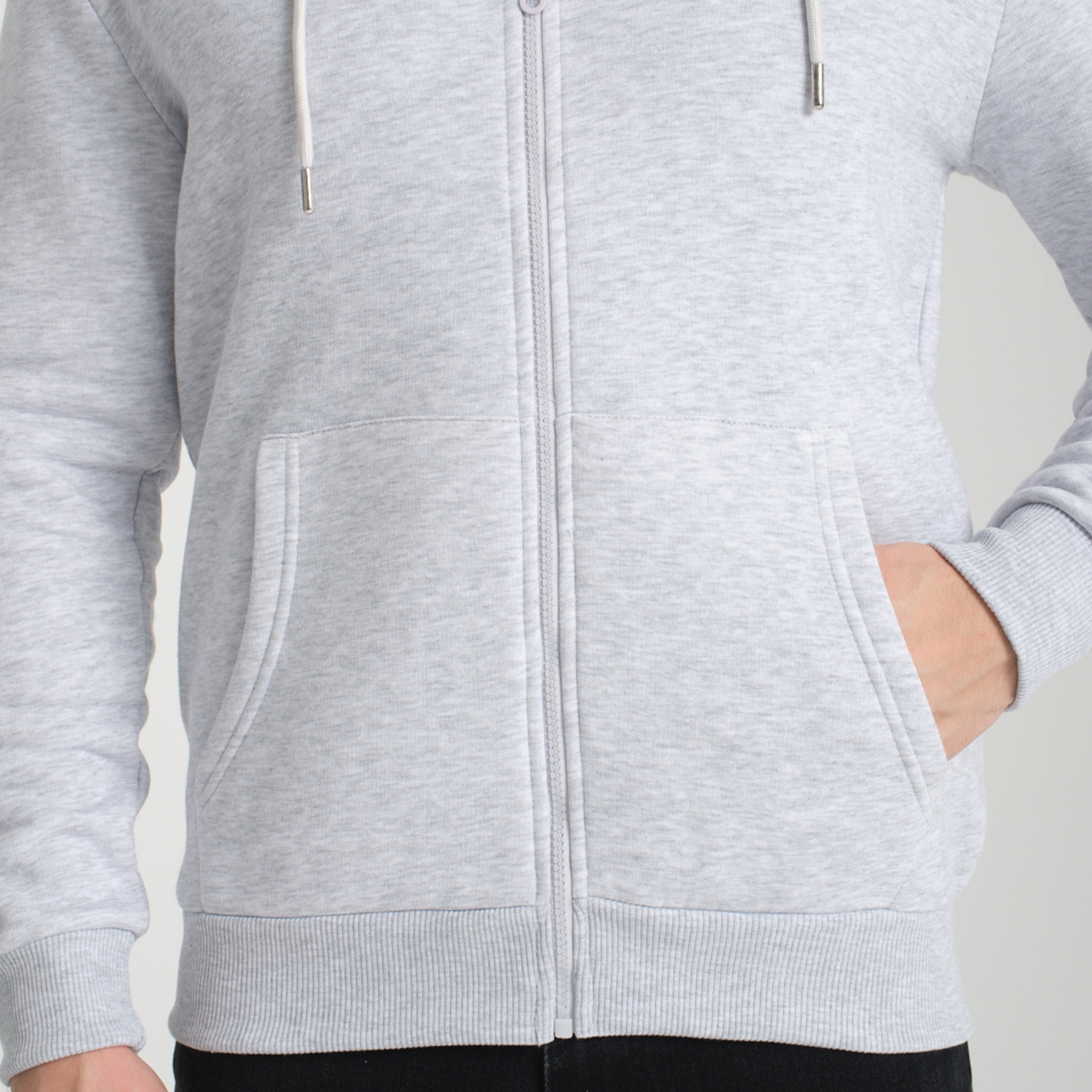 Felpa con Cappuccio e Cerniera Snow Melange - Interno Felpato - Felpa 40