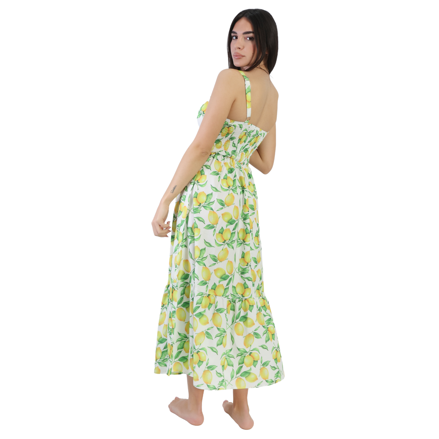 Vestito lungo con spallina larga in diverse fantasie - VEST191