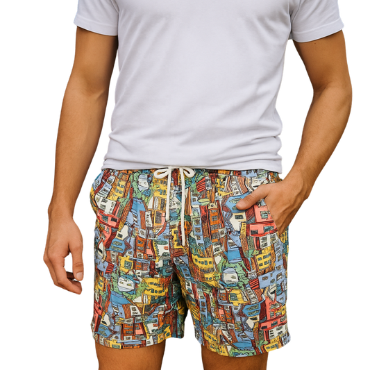 Pantaloncino Uomo Full Print - Casette - VEST 176