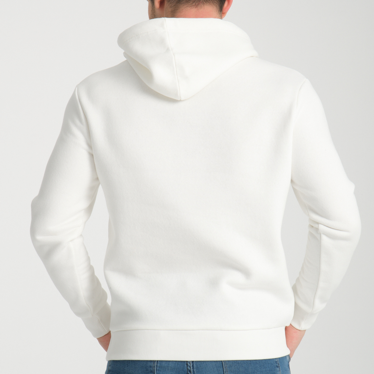 Felpa con Cappuccio Hoodie Capri White - Interno Felpato - Felpa 23