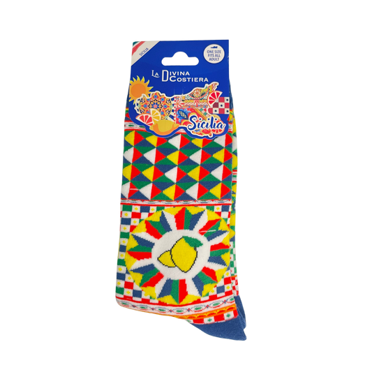 Calzini in Cotone Elasticizzato Calz 6 - Sic Maiolica S2 - Sicilia