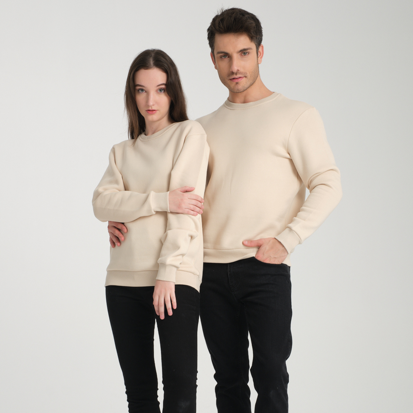 Felpa Butter Yellow Girocollo - Interno Felpato - Felpa 38 Donna