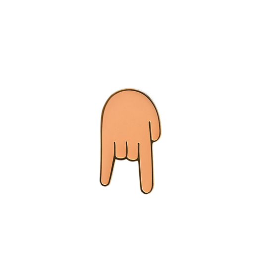 Spilla con Gestualità Napoletana – “Corna a Terra” Gesto Scaramantico – Aforismi ed Espressioni Tipiche Italiane – #86