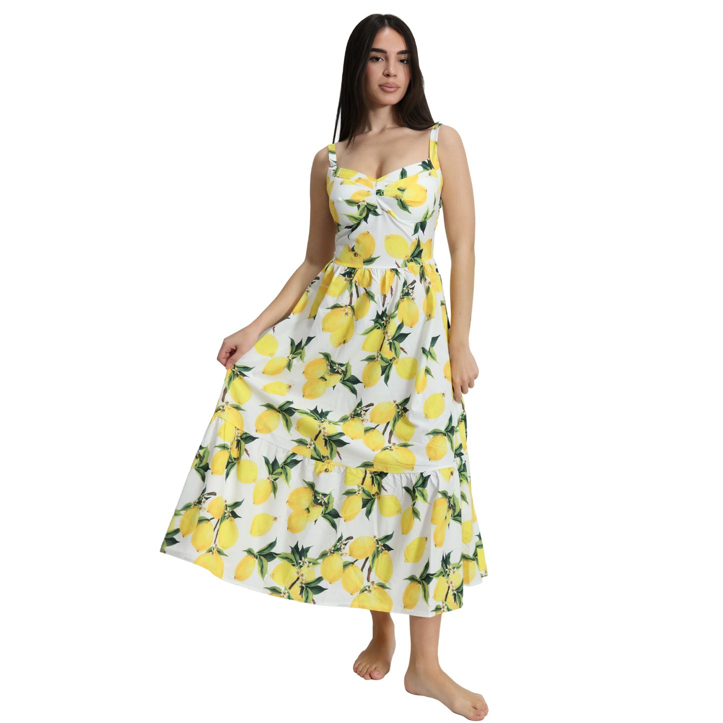 Vestito lungo con spallina larga in diverse fantasie - VEST191