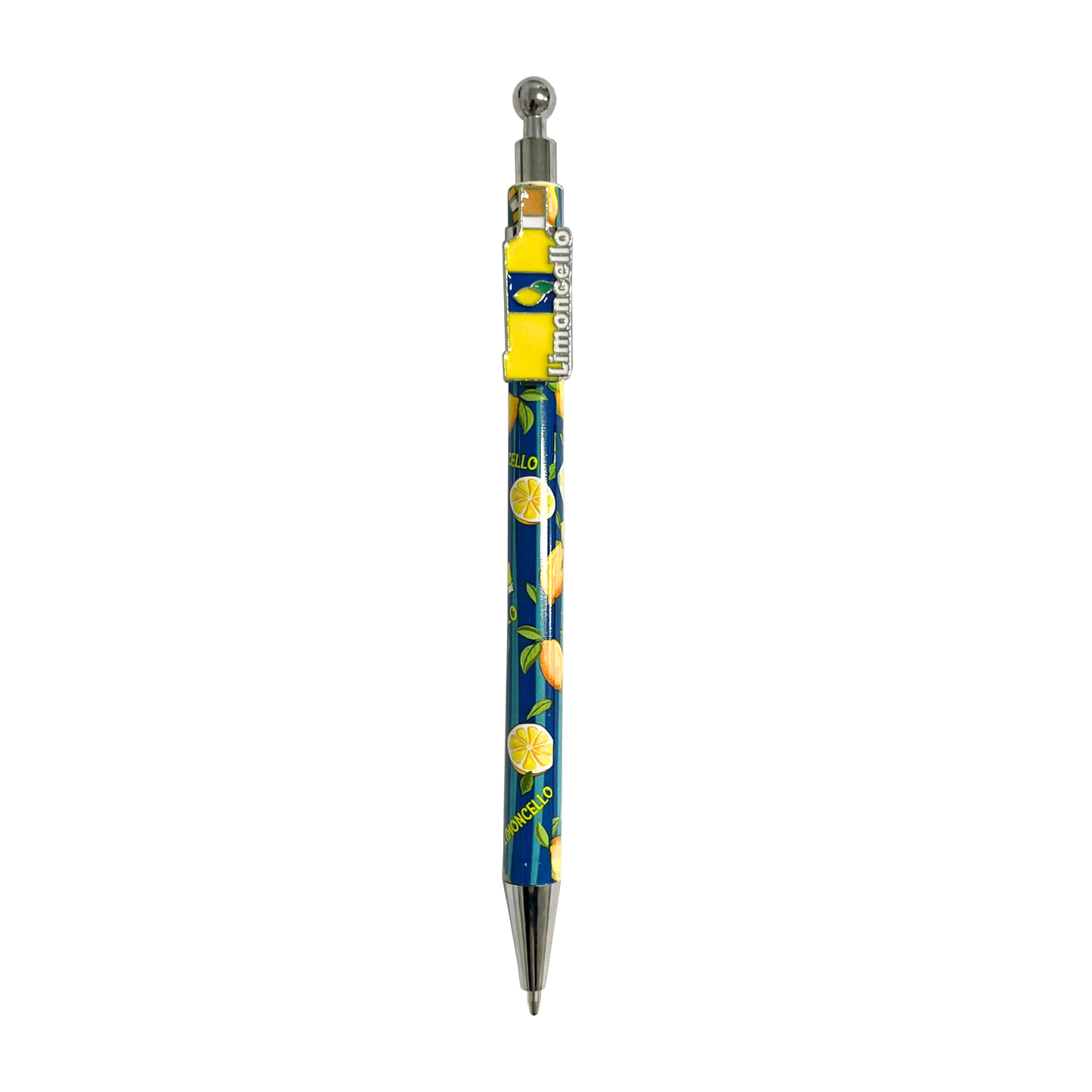 Penna a Sfera Limoncello – Design Colorato con Limoni della Costiera Amalfitana – Punta Fine, Scrittura Scorrevole, Souvenir Italiano