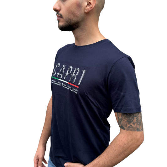 T-Shirt Uomo Classic Capri - Stampa Puff in Rilievo + Serigrafia - 100% Cotone