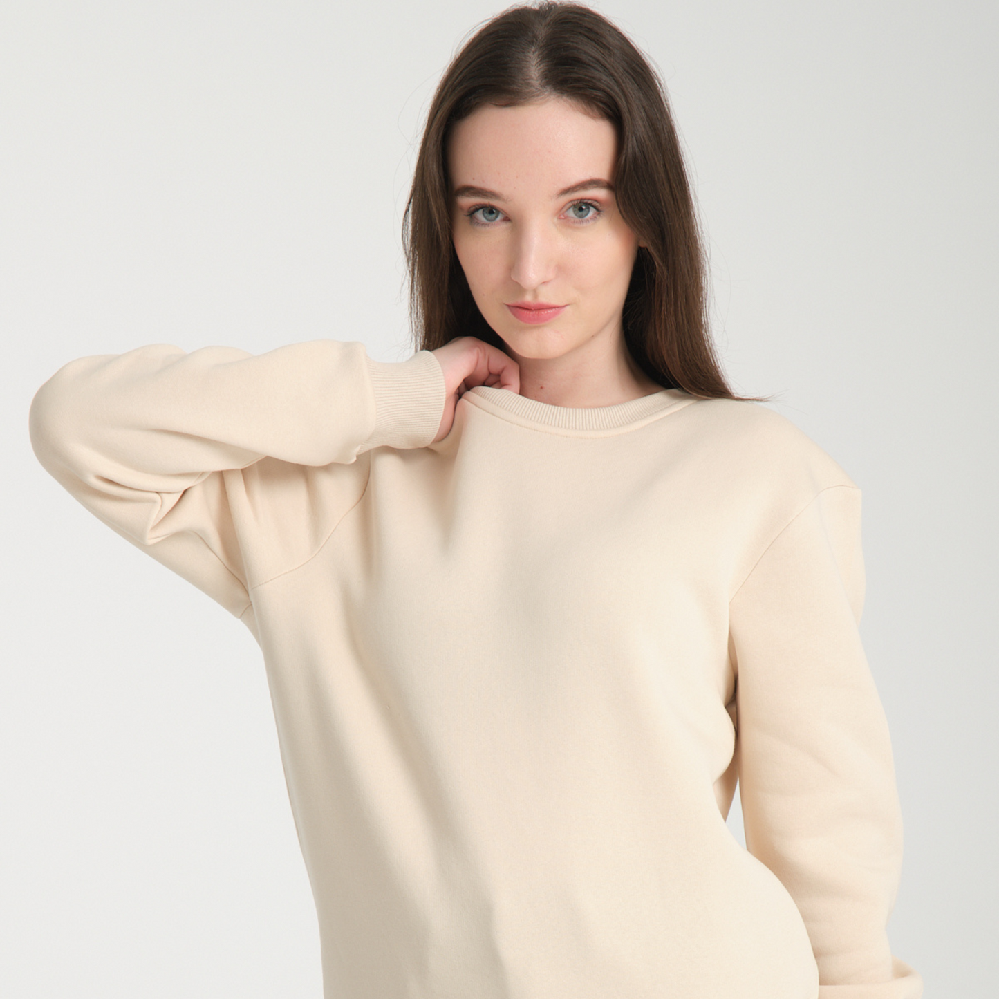 Felpa Butter Yellow Girocollo - Interno Felpato - Felpa 38 Donna