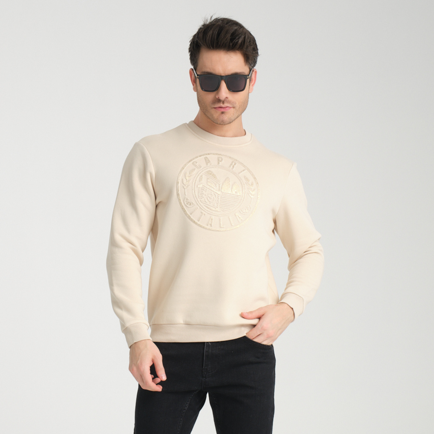 Felpa Girocollo Capri Yellow Butter - Interno Felpato - Felpa 42