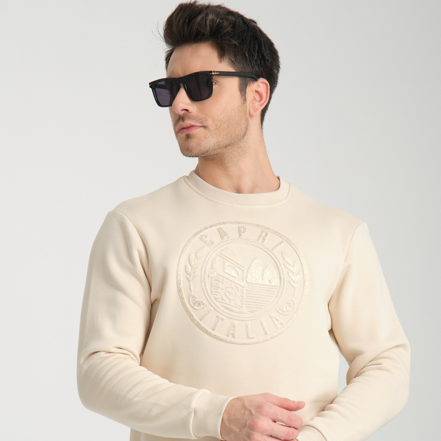 Felpa Girocollo Capri Yellow Butter - Interno Felpato - Felpa 42