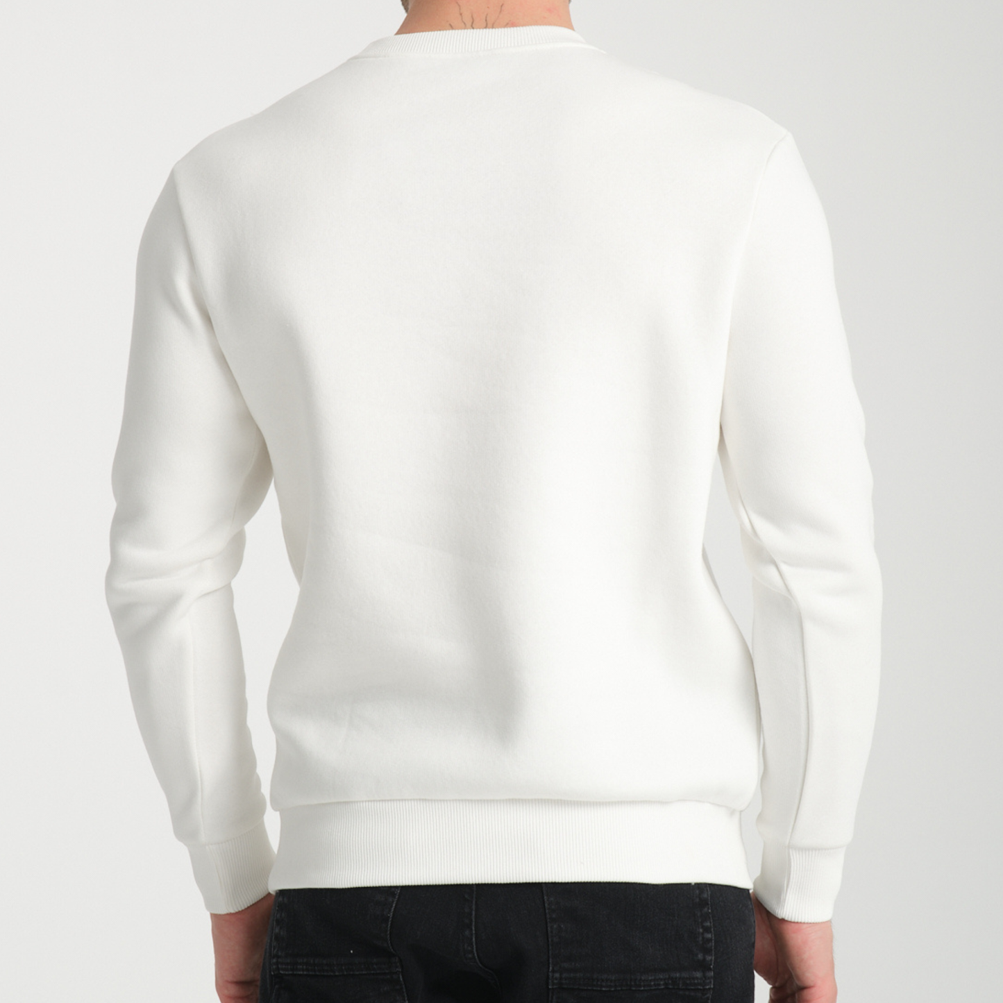 Felpa Girocollo Capri White - Interno Felpato - Felpa 42