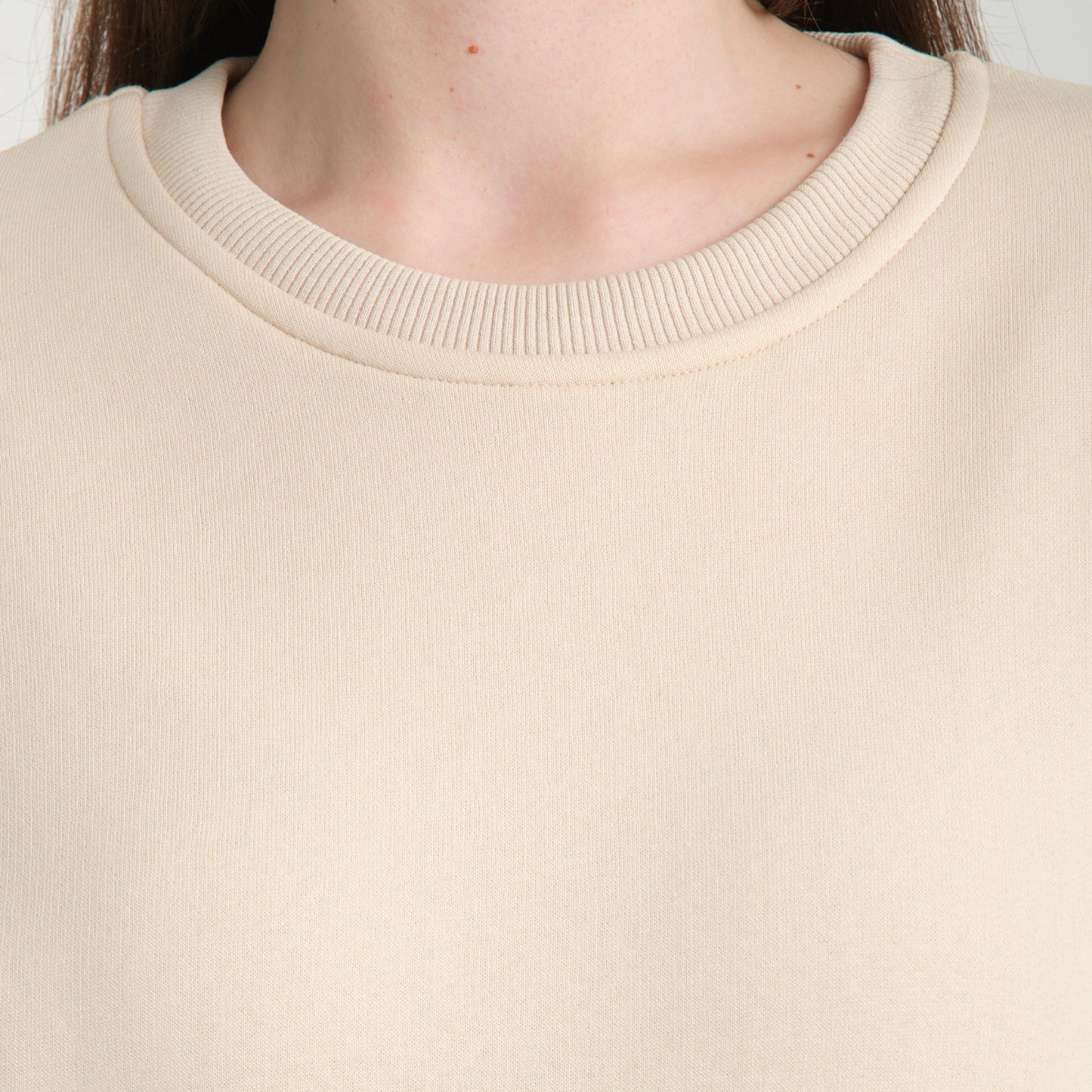 Felpa Butter Yellow Girocollo - Interno Felpato - Felpa 38 Donna